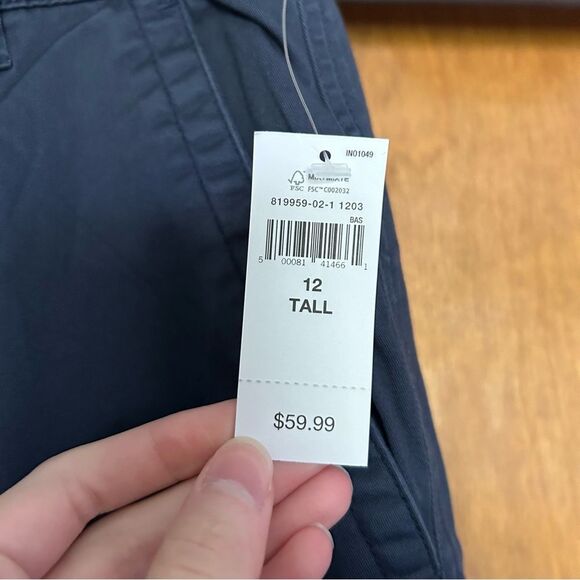 Gap High Rise Girlfriend Khakis in Vintage Navy Size 12 Tall New - Picture 7 of 11